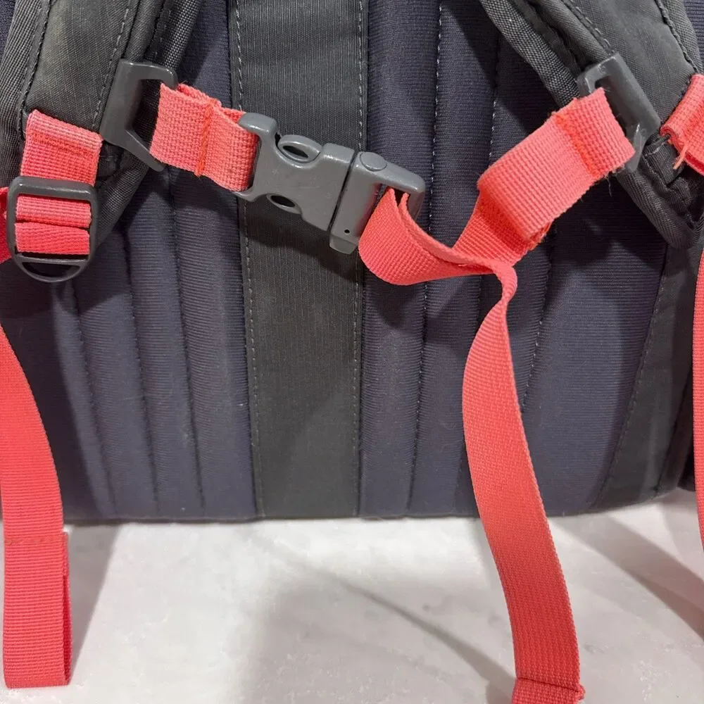 North Face Backpack Borealis Gray Pink Coral Backpack. see Description.
